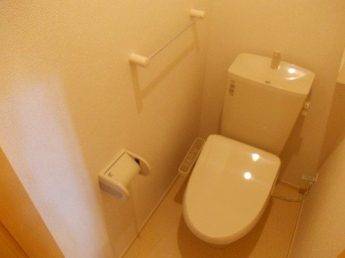 落ち着いた色調のトイレです