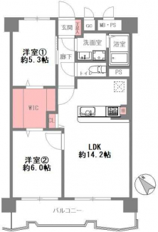 ２ＬＤＫ　間取り図