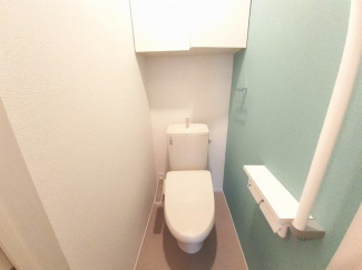 落ち着いた色調のトイレです