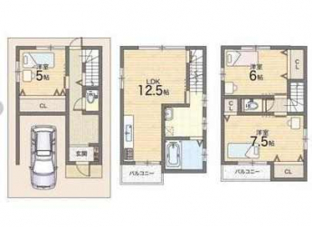 ３ＬＤＫ　間取り図