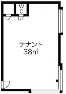 専有面積３８㎡（約１１．４坪）ございます。