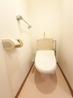 落ち着いた色調のトイレです