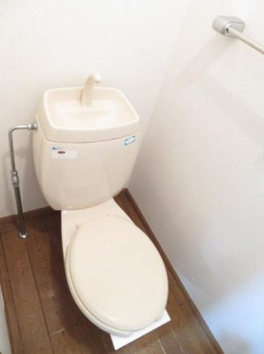 落ち着いた色調のトイレです