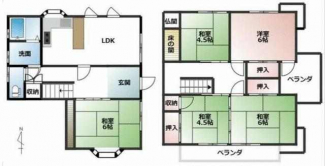 ５ＤＫ　ＤＫ９　洋６　和６Ｘ２　和４．５Ｘ２