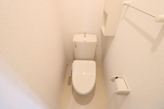 落ち着いた色調のトイレです