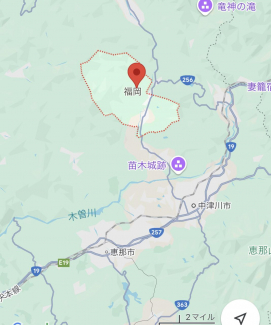 岐阜県中津川市福岡の売地の画像