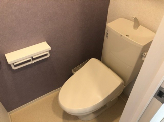 落ち着いた色調のトイレです