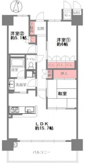 ３ＬＤＫ　間取り図