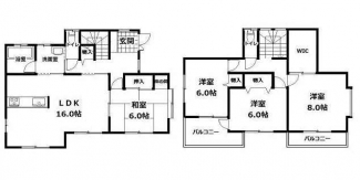 ４ＬＤＫ　ＬＤＫ１６　和６　洋８　洋６Ｘ２