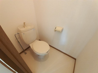 落ち着いた色調のトイレです