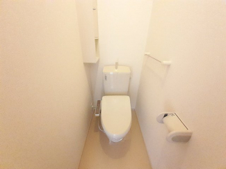 落ち着いた色調のトイレです