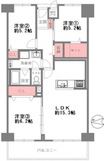 ３ＬＤＫ　間取り図