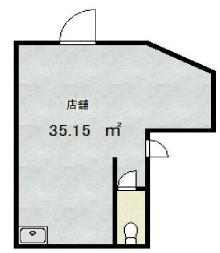 専有面積３５．１５㎡（約１０．６坪）ございます。