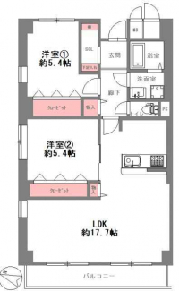 ２ＬＤＫ　間取り図