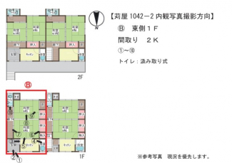 東側1F：間取り2K