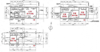 ２００７年（平成１９年）７月建築の鉄骨造３階建ガレージ付き４