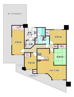 のびのびとした住居スペース。家族みんながリラックスするワイド