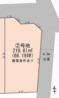 ２号地・区画図　１，８８０万円