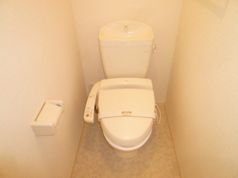 落ち着いた色調のトイレです