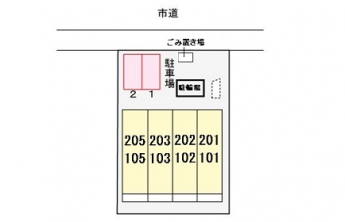 駐車場に車を止められます