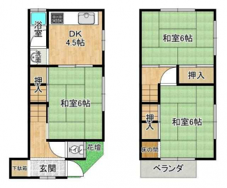 全居室に収納があり、全居室採光タップリで室内大変明るいです。