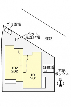 駐車場に車を止められます