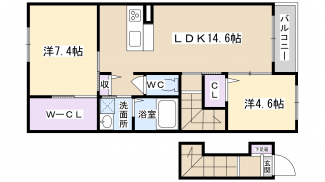 2階角部屋のお部屋です。