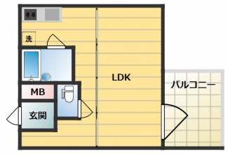 この間取りの上下反転の間取りです。