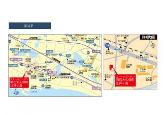 ストークガーデン明石大久保町江井ヶ島までの現地案内図。