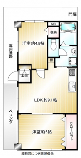 概略図につき現況優先