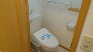 落ち着いた色調のトイレです