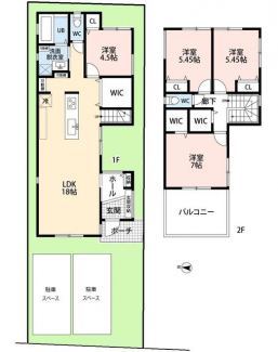 神明石塚　２号地の間取り図です。