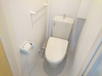 落ち着いた色調のトイレです