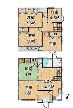 ６ＬＤＫ　間取り図