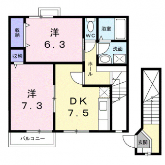 ２階のお部屋です