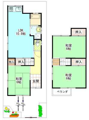 恵我之荘６丁目貸家の画像