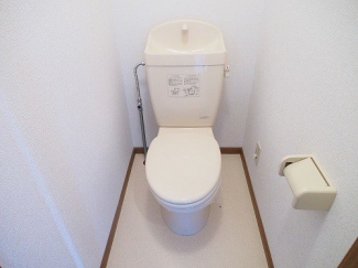 落ち着いた色調のトイレです