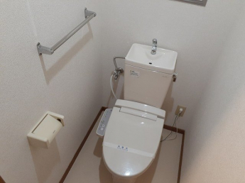 落ち着いた色調のトイレです