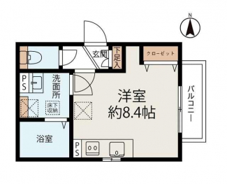 ＜新築＞ゆったり約８．４帖の広々とした明るいワンルーム。バス