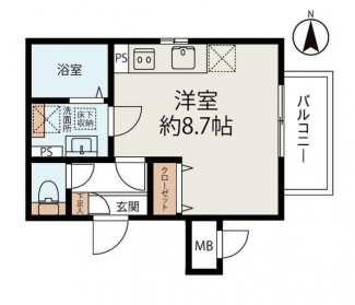 ＜新築＞ゆったり約８．７帖の広々とした明るいワンルーム。バス