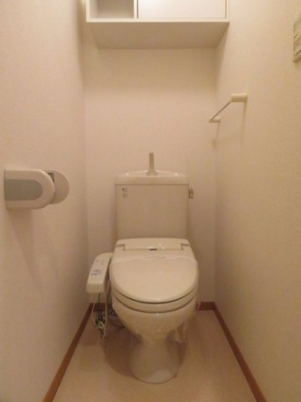 落ち着いた色調のトイレです