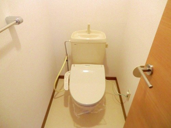 落ち着いた色調のトイレです