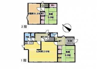 ３ＬＤＫ、間取図です。