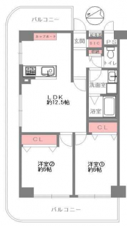 ２ＬＤＫ　間取り図