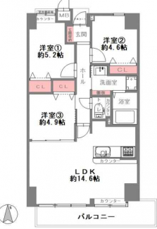 ３ＬＤＫ　間取り図