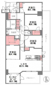 ４ＬＤＫ　間取り図