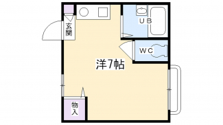 シンプルな1ルームのアパートです。窓が2面あるので風も通りそうです♪