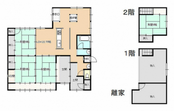 囲炉裏付古民家・土地１００００㎡の画像