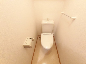 落ち着いた色調のトイレです