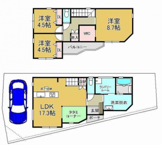 新築プラン例　４ＬＤＫ・延床９２．５３㎡